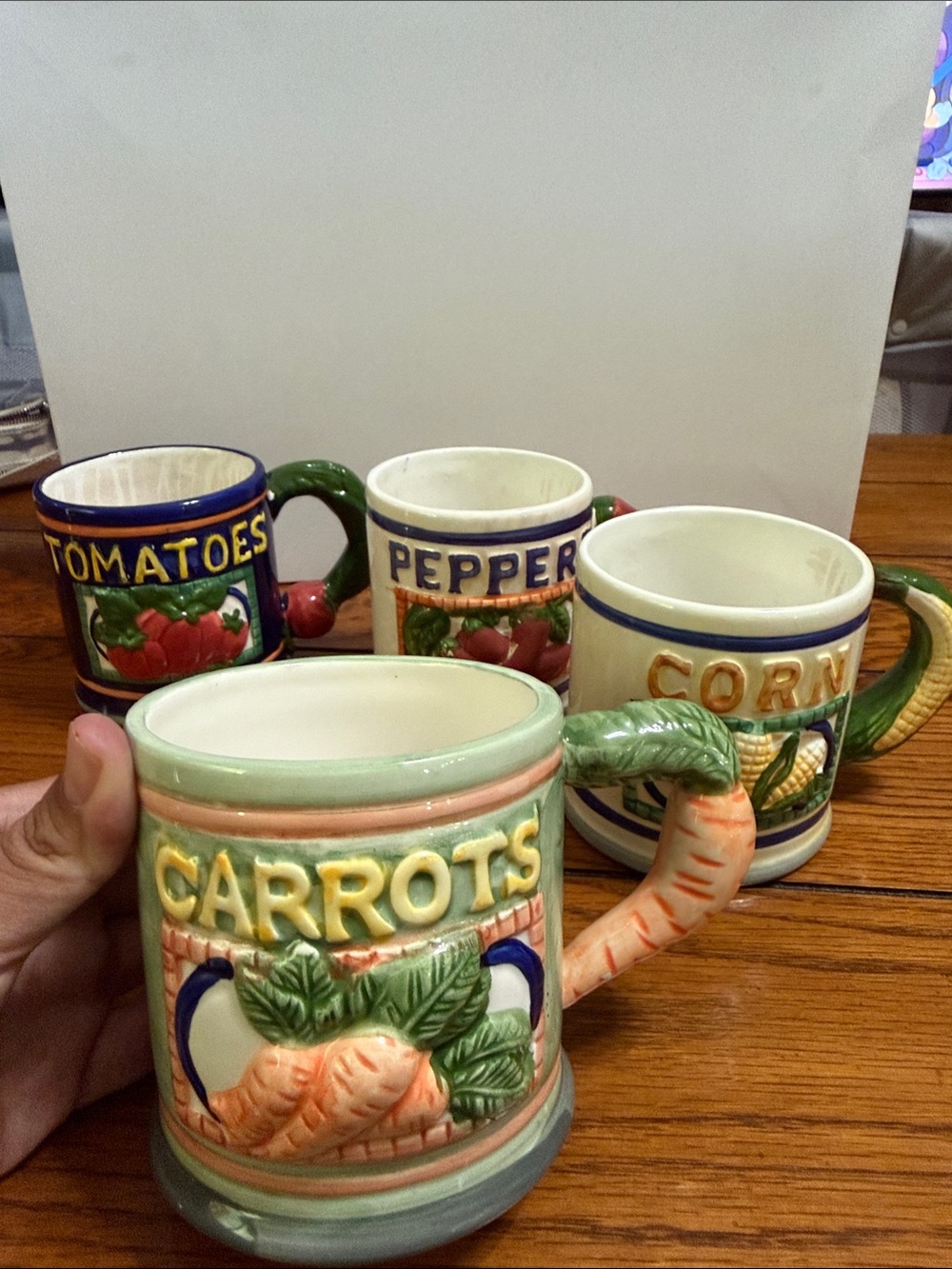 Vegetable Ceramic Mug with Shaped Handle